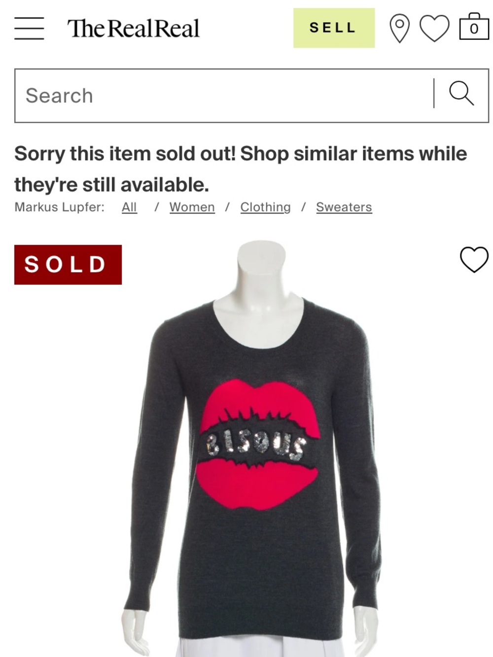 Markus Lupfer Bisous Lips 💋Sweater